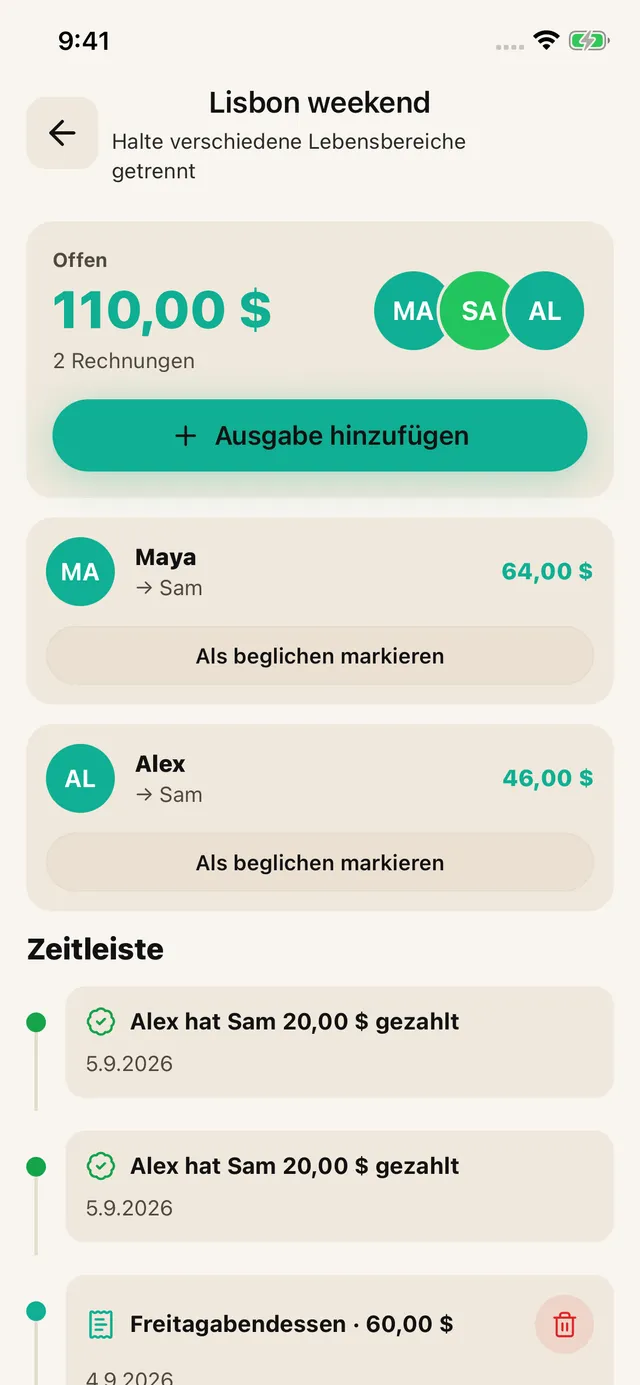 Paare und Familien