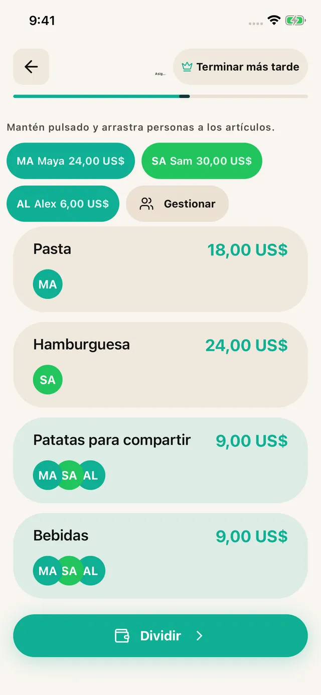 Asigna cada artículo