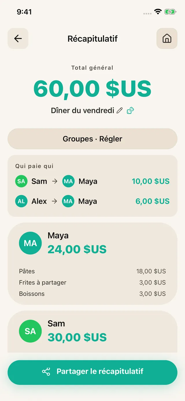 Partager et suivre