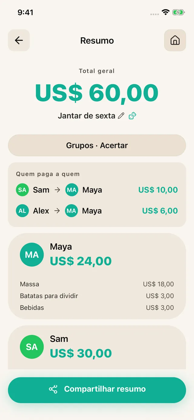 Compartilhe e acompanhe